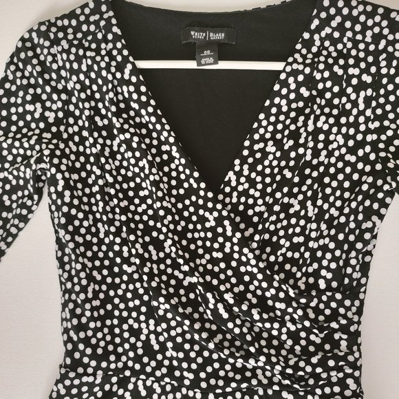 WHBM Polka Dot Fit and Flare Dress Size 00 - Picture 3 of 3